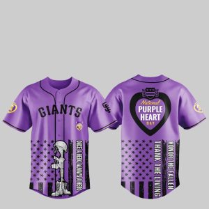 1 2025 SF Giants National Purple Heart Day Jersey