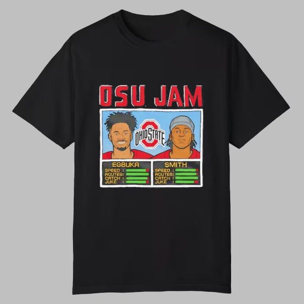 Jeremiah Smith OSU Jam Emeka Egbuka And Jeremiah Smith Buckeyes Shirt 0 0