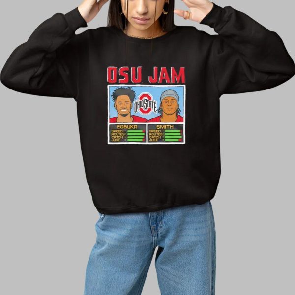 Jeremiah Smith OSU Jam Emeka Egbuka And Jeremiah Smith Buckeyes Shirt 1 1