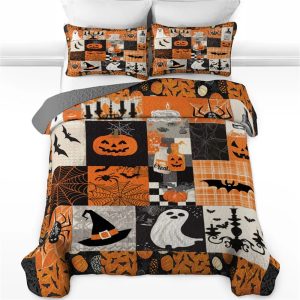 Halloween Spooky Patchwork All Season Bedding Set