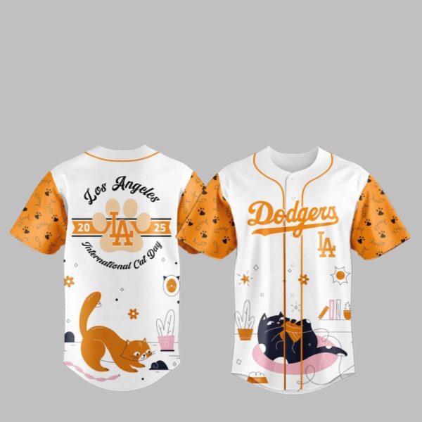 LA Dodgers 2025 International Cat Day Jersey 1 1