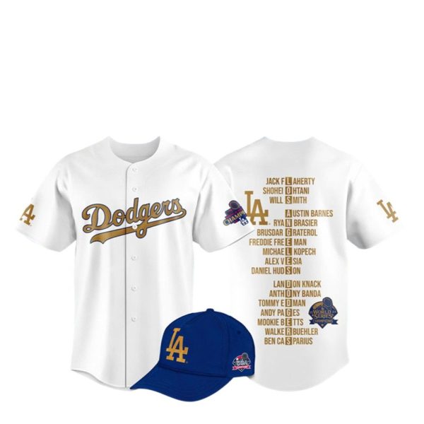 LA Dodgers 2025 World Series Champions Jersey Hat 1 2