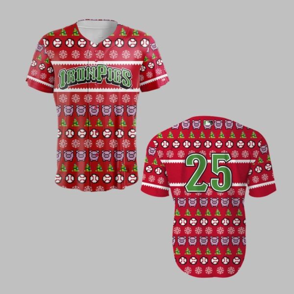 Lehigh Valley IronPigs Christmas in July Jersey 2025 Giveaway 1 1