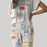 Lisbon Portugal Casual Pajama Set