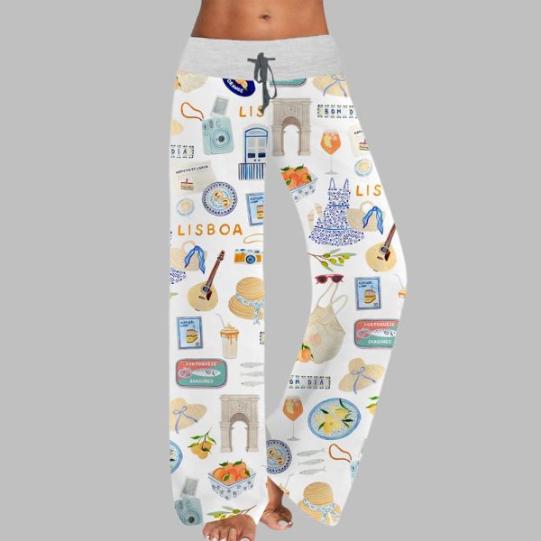 Lisbon Portugal Contrast Wide Leg Pants 2