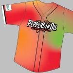 Mahoning Valley Scrappers PEPPERS IN OIL Jersey 2025 Giveaway