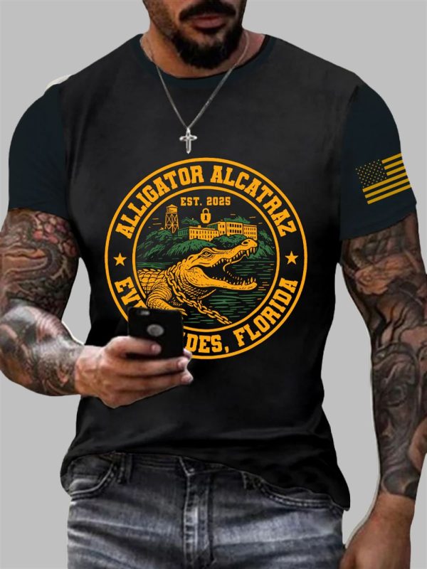 Mens Alligator Alcatraz Everglades Florida Shirt 2