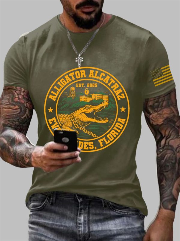 Mens Alligator Alcatraz Everglades Florida Shirt 3