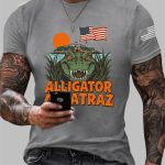 Men's Alligator Alcatraz Flag 2025 T-shirt