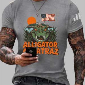 Men's Alligator Alcatraz Flag 2025 T-shirt