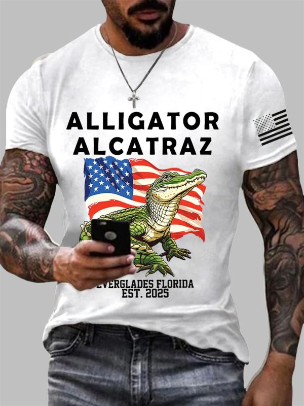 Mens Alligator Alcatraz Florida Everglades 2025 Shirt 2