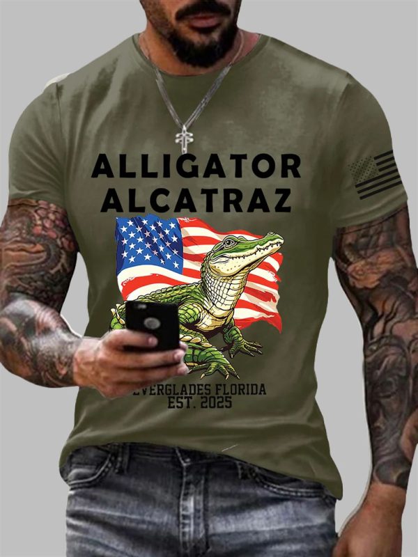 Mens Alligator Alcatraz Florida Everglades 2025 Shirt 3