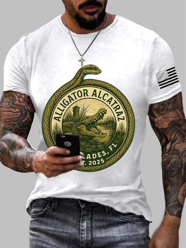 Men's Alligator Alcatraz Florida Everglades 2025 Tee