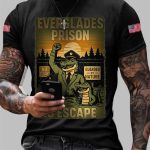 Men's Alligator Alcatraz Funny Florida Everglades Dark Humor T-shirt