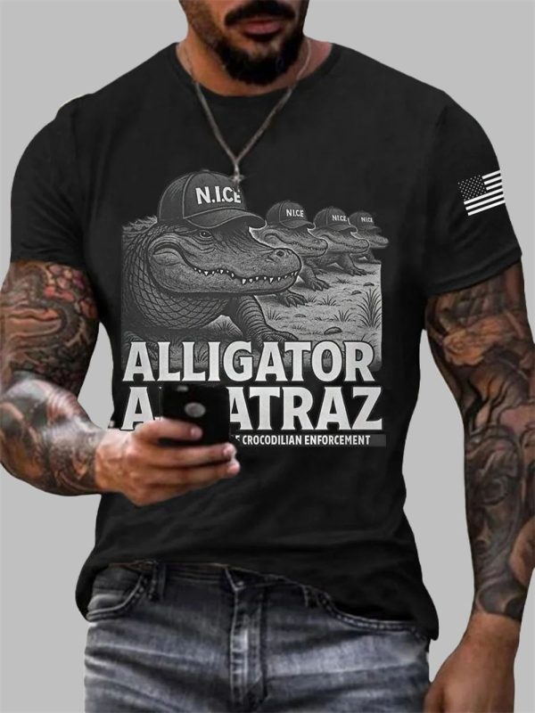 Men's Alligator Alcatraz Gator Enforcement Tee