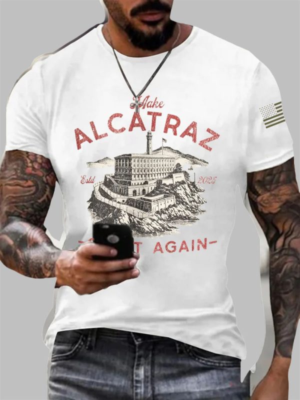 Men's Make Alcatraz Great Again Florida Everglades Dark Humor Tee