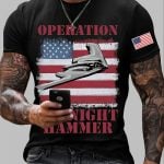 Men's Midnight Hammer Flag Printed T-shirt