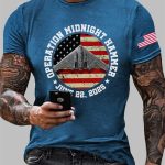 Men's Operation Midnight Hammer B-2 2025 Printed T-shirt