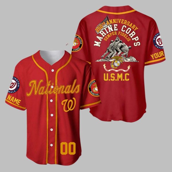 Nationals 250th Birthday of the US Marine Corps Jersey 1 1