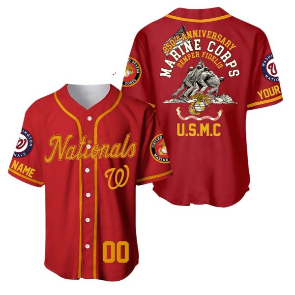 Nationals 250th Birthday of the US Marine Corps Jersey 1 2
