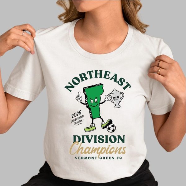 Northast 2025 Division Champions Vermont Green FC Shirt 0 3