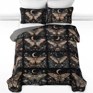 Lunar Moths Embrace All Season Bedding Set