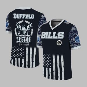 Bills US NAVY 250th Birthday Celebration Football Jersey 1 1