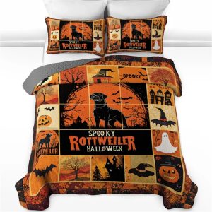 Spooky Rottweiler Halloween All Season Bedding Set