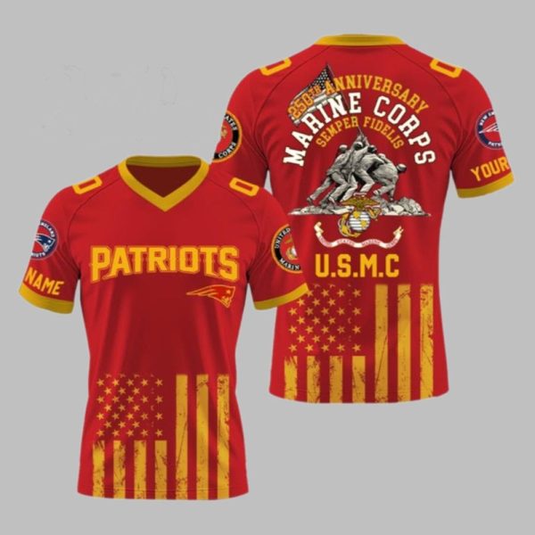 Patriots 250th Birthday of the US Marine Corps Jersey 1 1