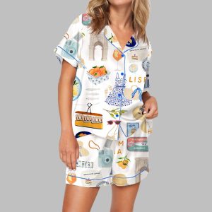 Lisbon Portugal Travel Pajama Set 1