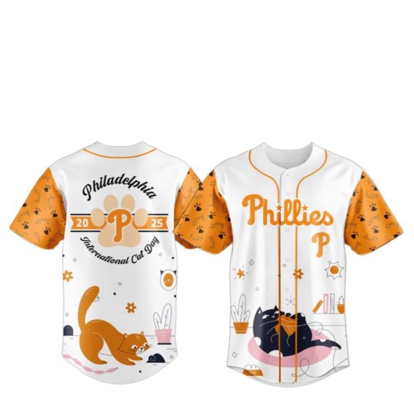Phillies 2025 International Cat Day Jersey 1 2