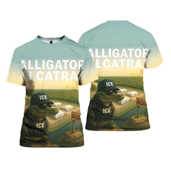 Prison Alligator Alcatraz ICE Hat Shirt 1 2