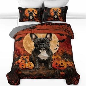Spooktacular Frenchie Halloween All Season Bedding Set