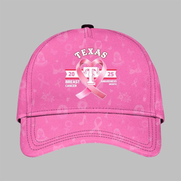 Rangers 2025 Breast Cancer Awareness Month Hat