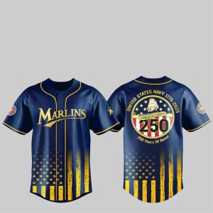 1 Marlins US NAVY 250th Birthday Celebration Jersey