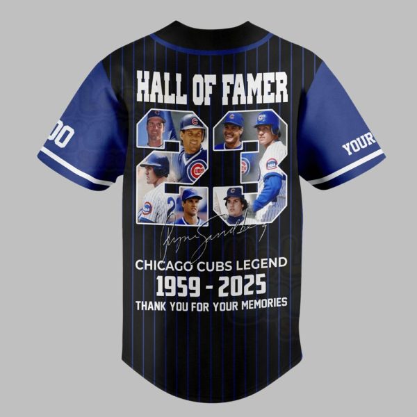 Ryne Sandberg Hall Of Famer Cubs Legend 1959 2025 Jersey 2