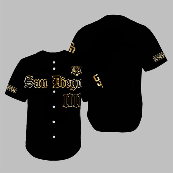SD Padres Gothic Gold 2025 Jersey 1