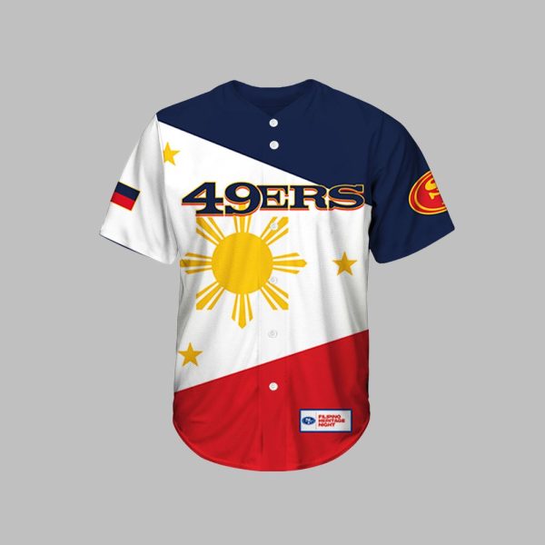 SF 49ers Celebrating Filipino Heritage Night Jersey 2025 1