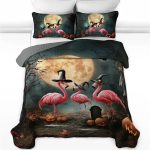 Spooky Flamingo Halloween All Season Bedding Set