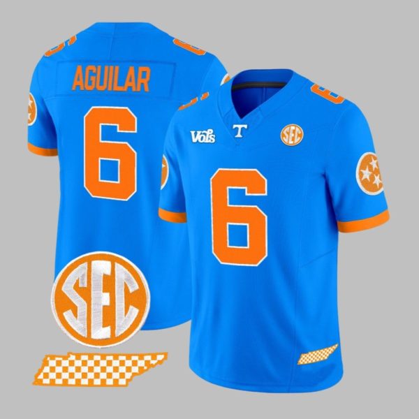 Tennessee Volunteers Aguilar Football Jersey 2025 1 1