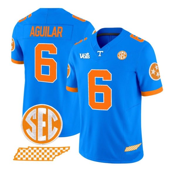 Tennessee Volunteers Aguilar Football Jersey 2025 1 2