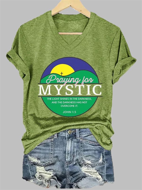 Texas Strong Praying For Mystic Print T Shirt 2