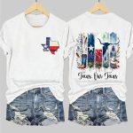 Texas Strong Texas Our Texas Print T-Shirt
