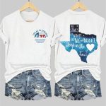 Texas Strong The Stars At Night Are Big And Bright Deep In The Heart Of Texas Print T-Shirt