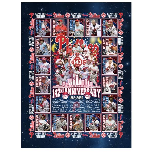 The Phillies 142nd Anniversary 1883 2025 Blanket 1 2