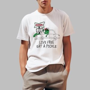 Live Free Eat A Pickle Shirt 0 1