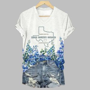 Women's Kerr County Print V-Neck Shirt