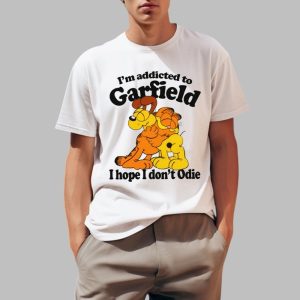 Im Addicted To Orange Cat Hope I Dont Odie Shirt 0 1