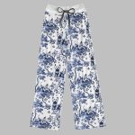 West Highland White Terrier Contrast Wide Leg Pants