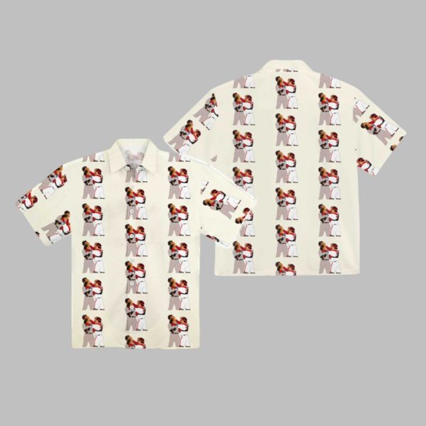 White Jason Varitek Alex Rodriguez Brawl Hawaiian Shirt 1 1